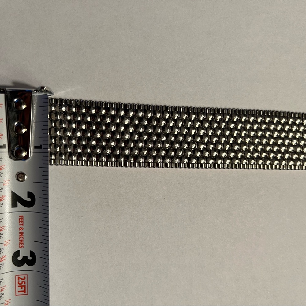 Stainless Steel Basket weave style bracelet - Picture 7 of 8